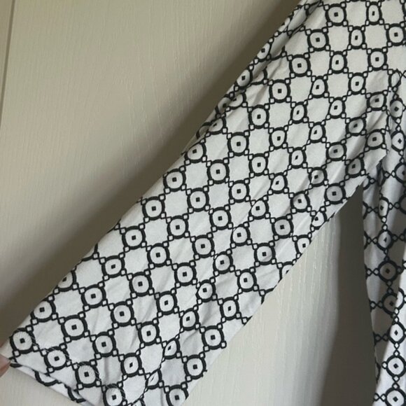 Jones New York Signature graphic  cotton knit zipper shoulder top size XL - Picture 2 of 9